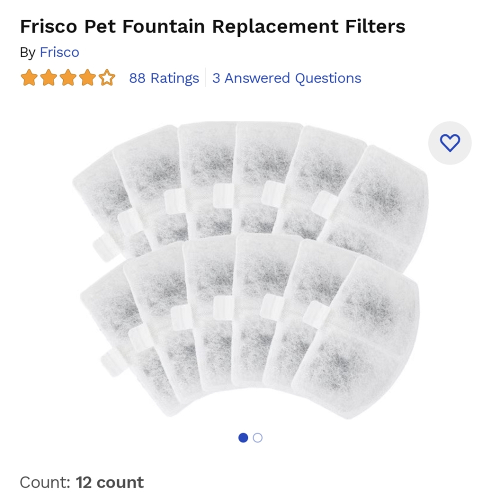 9 Frisco Pet Fountain Replacement Filters